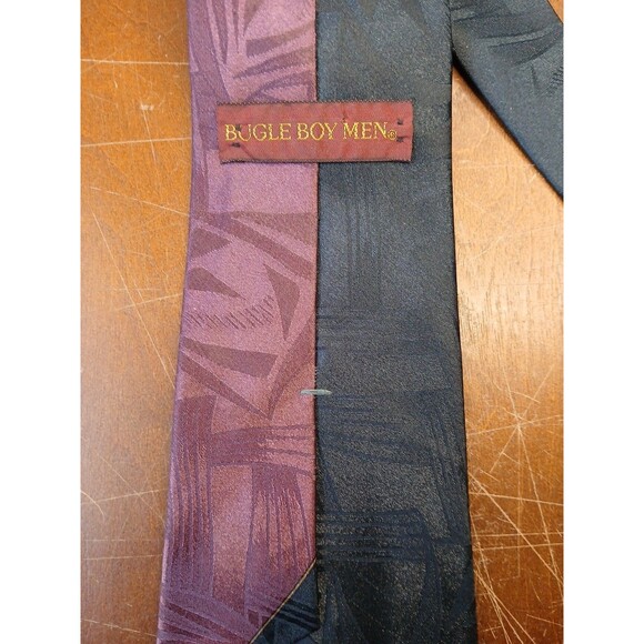 Bugle Boy Men Neck Tie 58”x 3.75" 80s 90s Abstract Print Retro Vintage - Picture 5 of 5